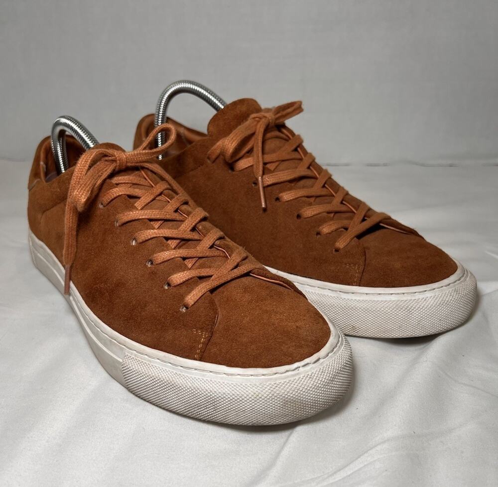Beckett Simonon Reid Sneakers Men Size 8.5 Chestnut Brown Tan Suede Preppy Shoes